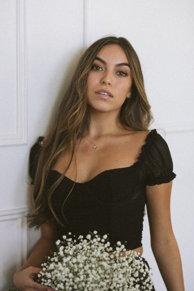 Wilare-Debut-Ruched-Mesh-Crop-Top